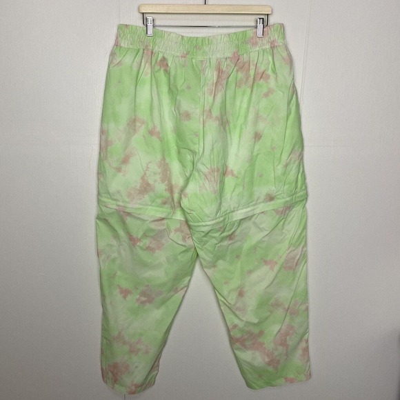 Fabletics Women’s Kalani Convertible Track Pant Green Pink Tie Dye Pockets 2X - Picture 7 of 15